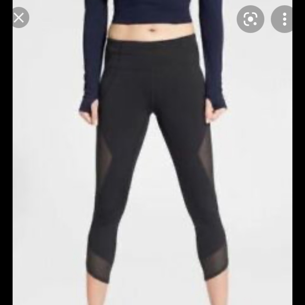 ATHLETA CROP LEGGINGS MESHED